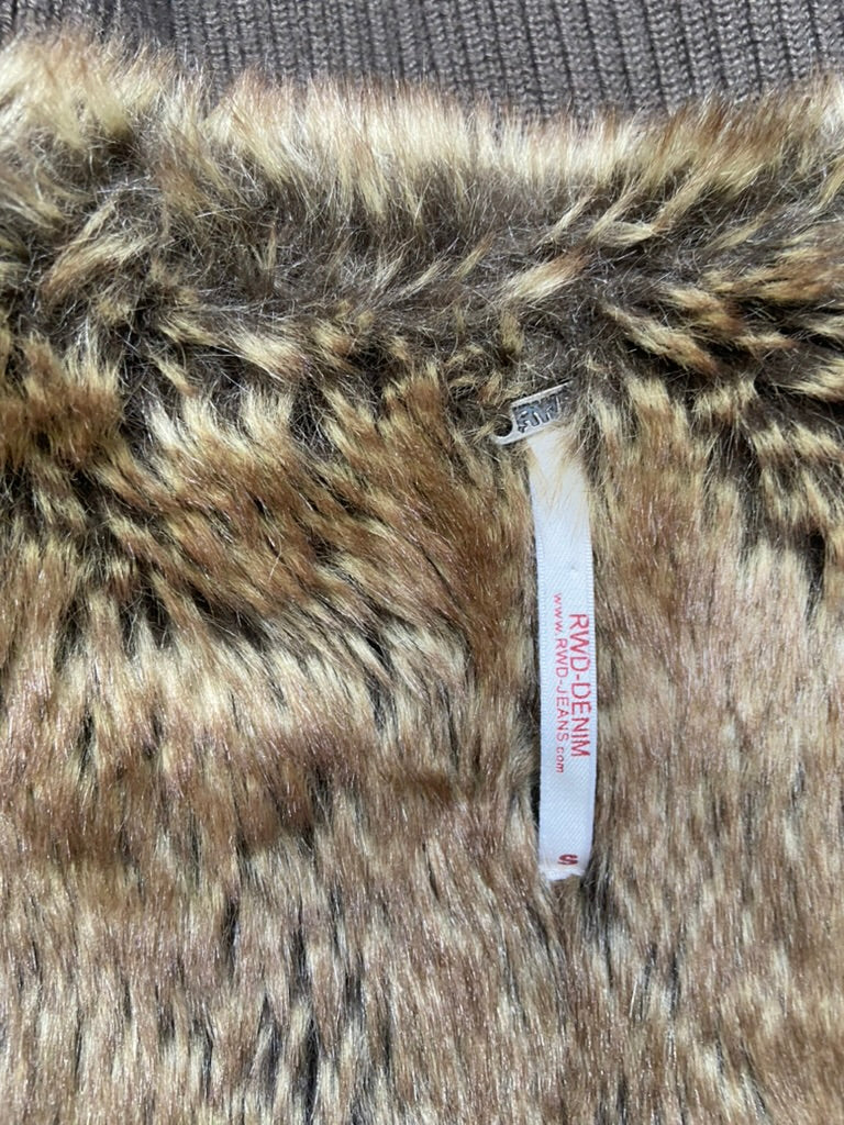 Vampette Slayer Cropped Faux Fur Jacket