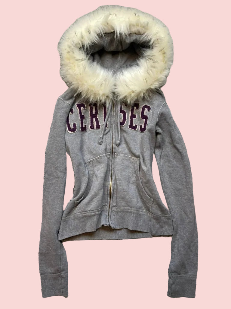 Vampette Cerises Fur Hoodie