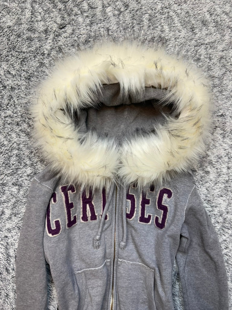 Vampette Cerises Fur Hoodie