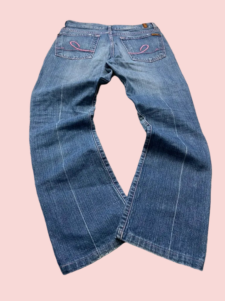 Vampette Pink Brodery Jeans