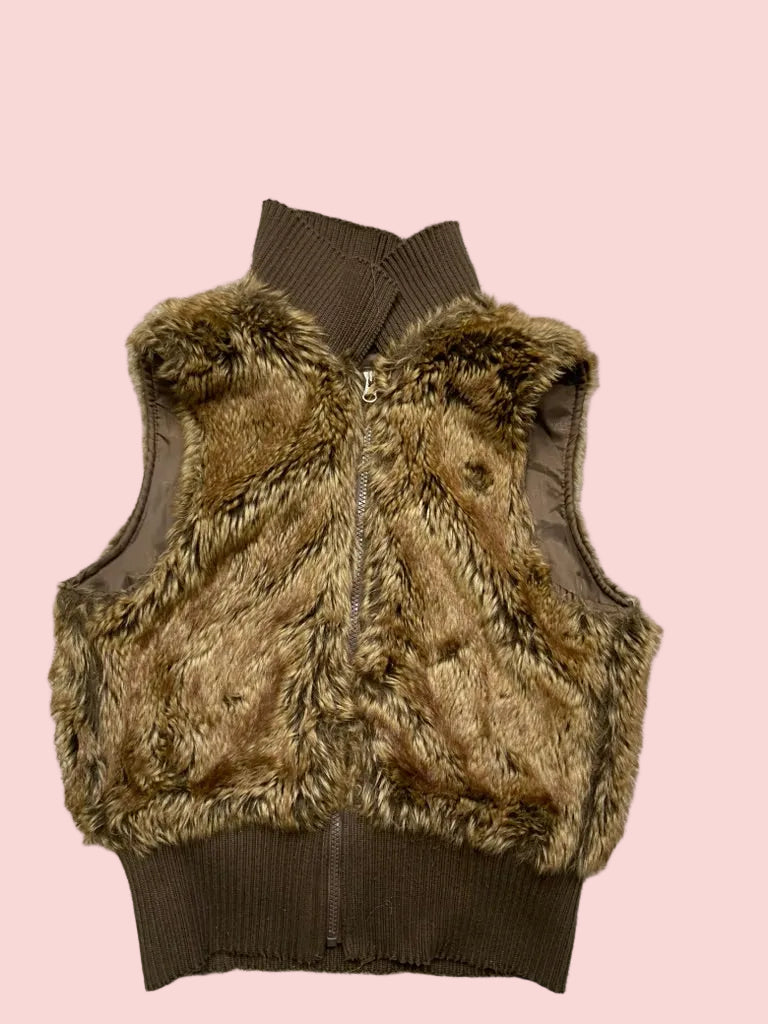 Vampette Slayer Cropped Faux Fur Jacket