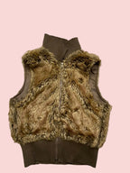 Vampette Slayer Cropped Faux Fur Jacket