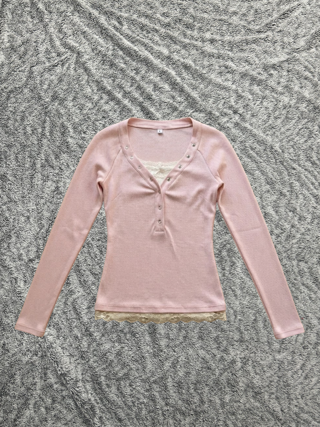 Nouveau Haut Manches Longues Rose